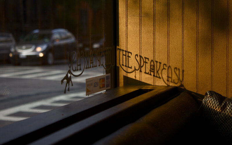 The Speak Easy storefront window