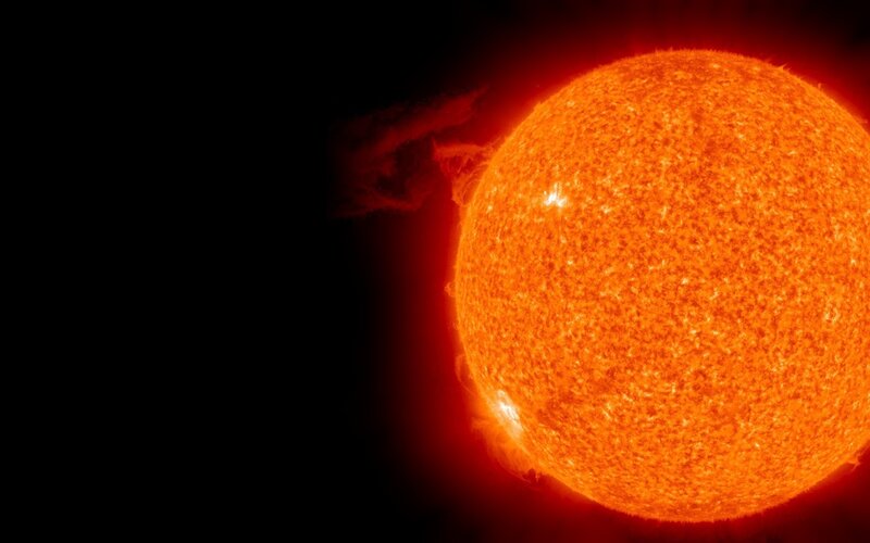 The Sun with Solar Flare