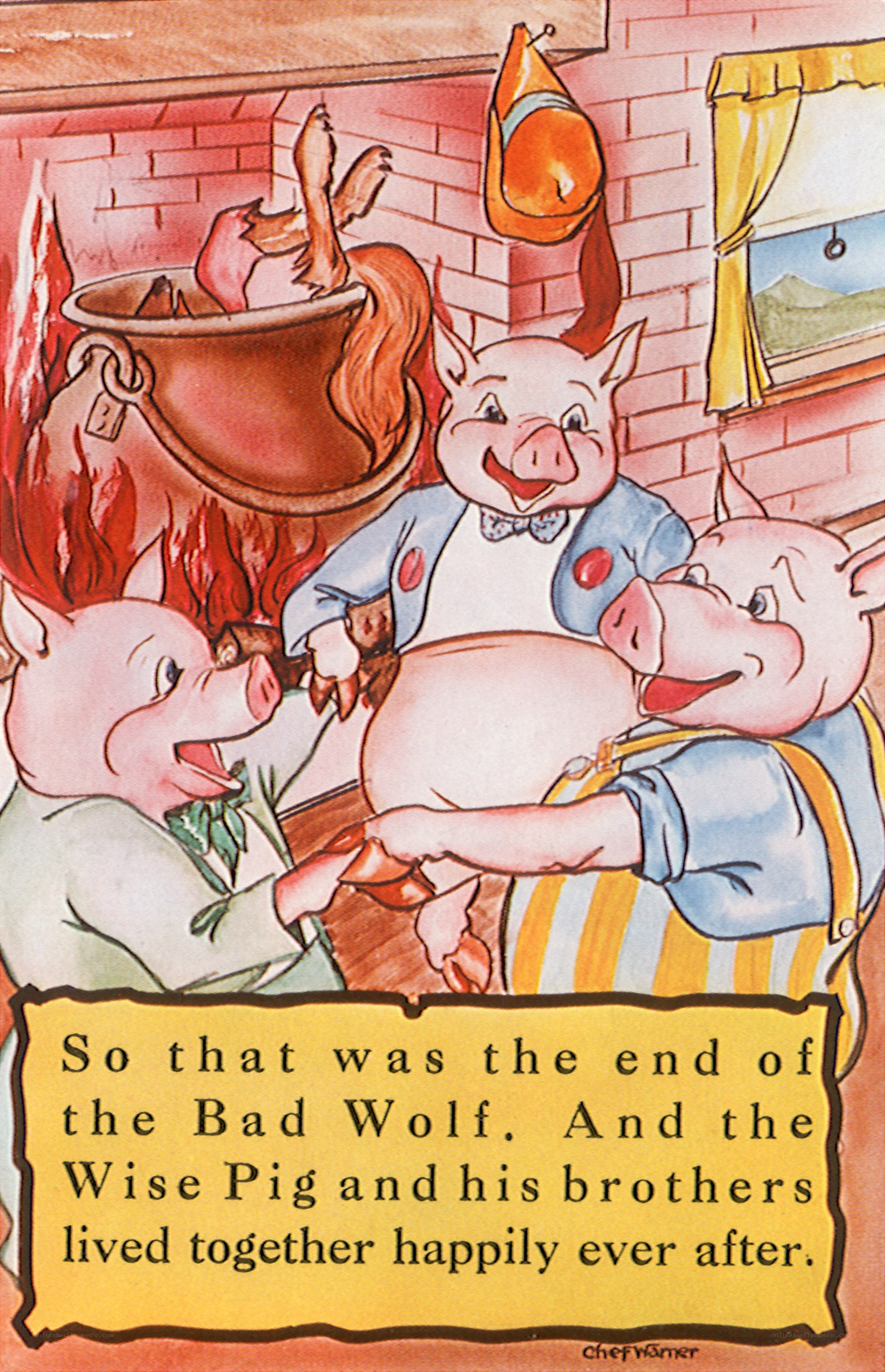 The Three Little Pigs ending
