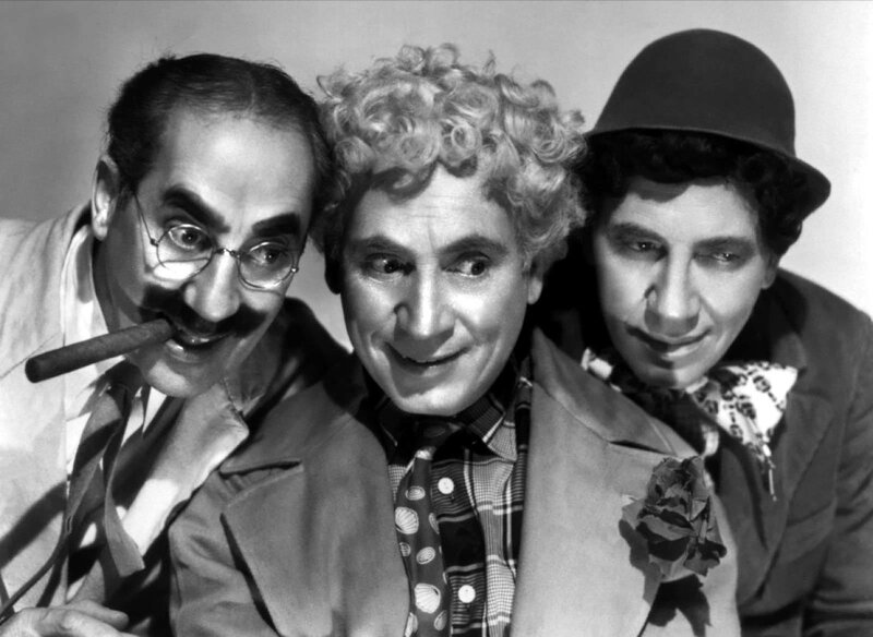 The Three Stooges in a classic photo