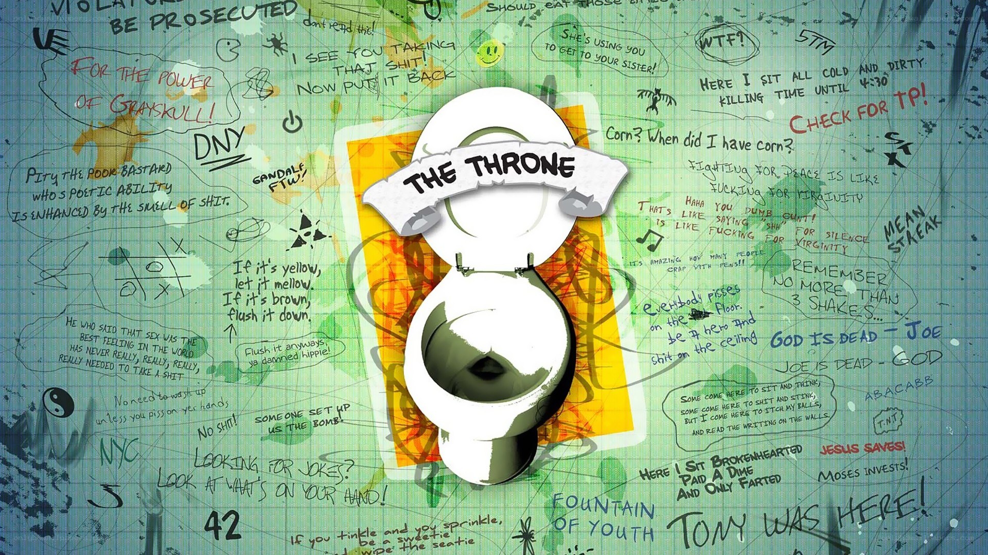 The Throne toilet graffiti