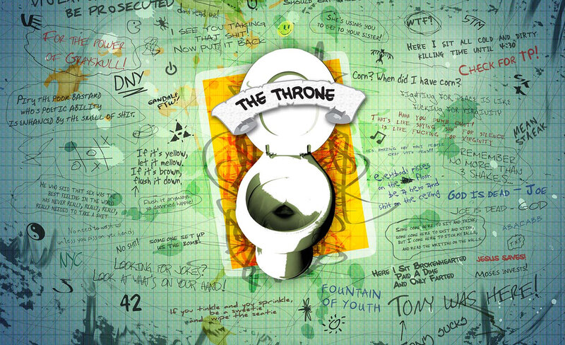 The Throne toilet graffiti