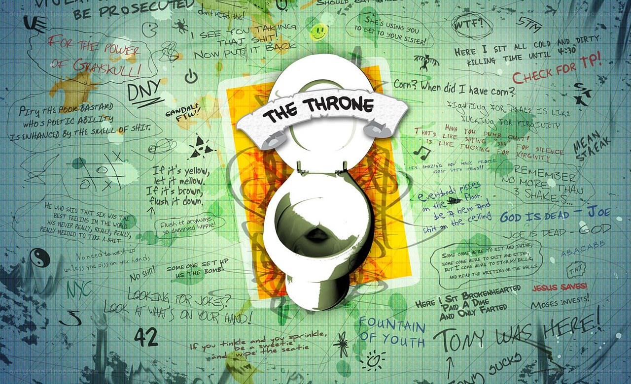 The Throne toilet graffiti