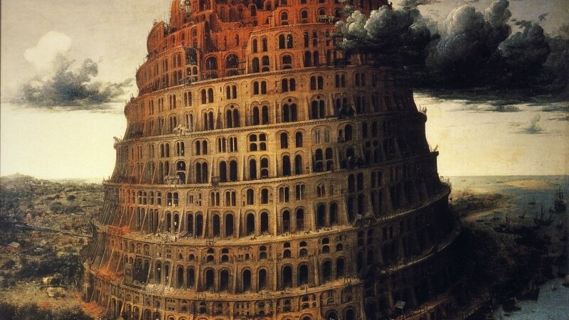 The Tower of Babel painting