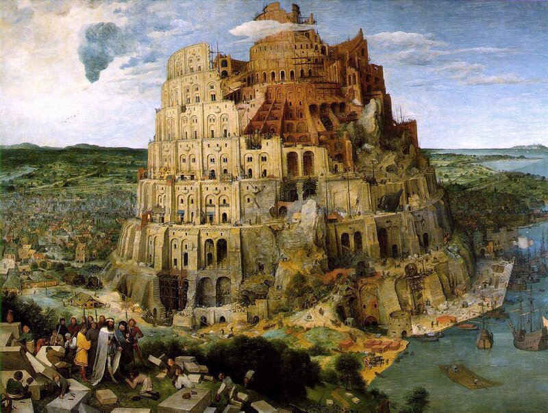 The Tower of Babel painting
