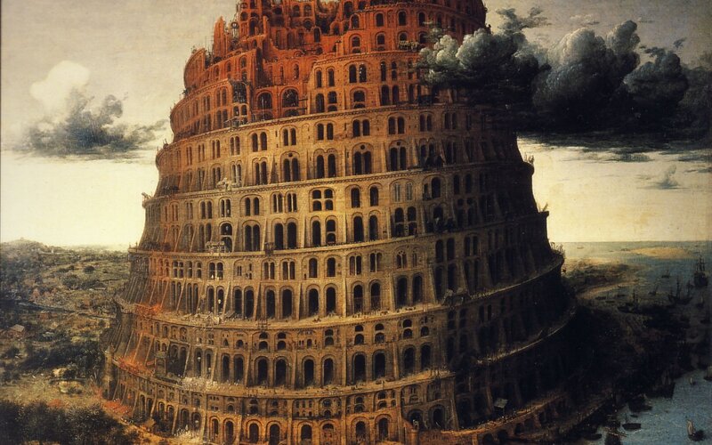 The Tower of Babel painting