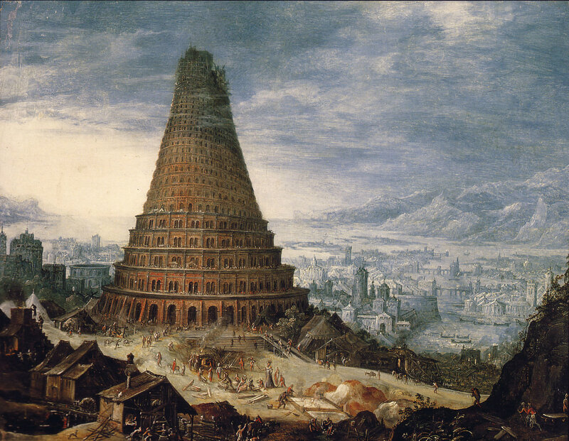 The Tower of Babel painting