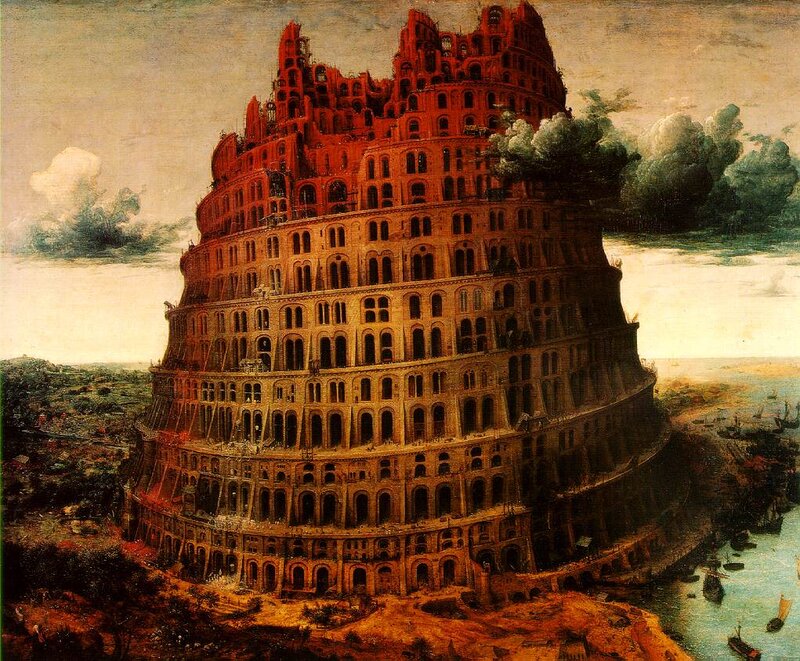 The Tower of Babel painting