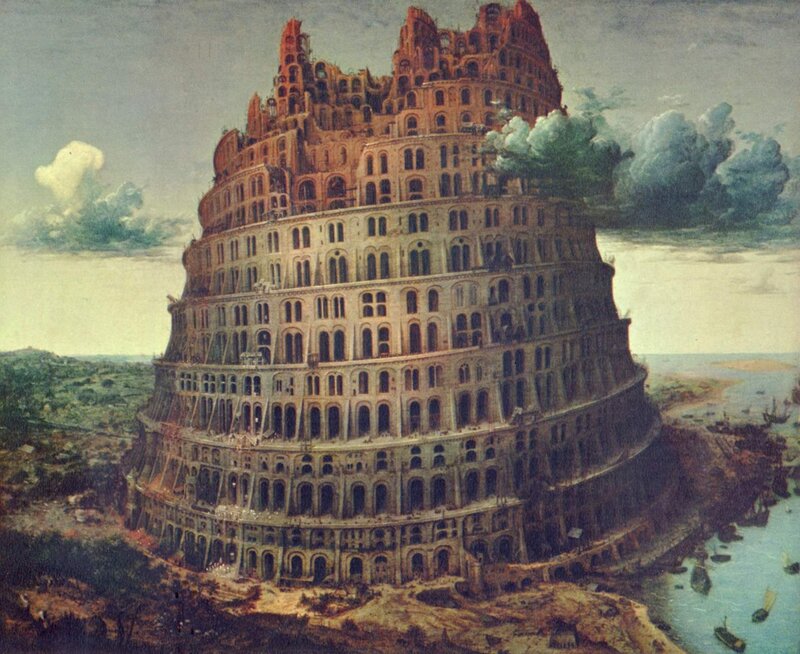The Tower of Babel painting