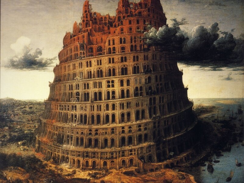 The Tower of Babel painting