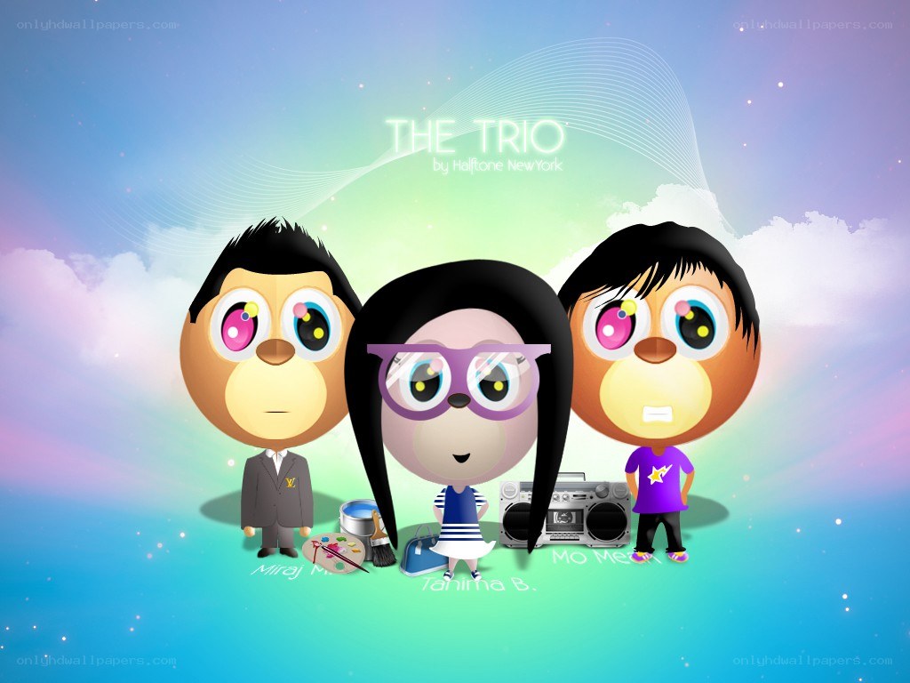 The Trio cartoon characters