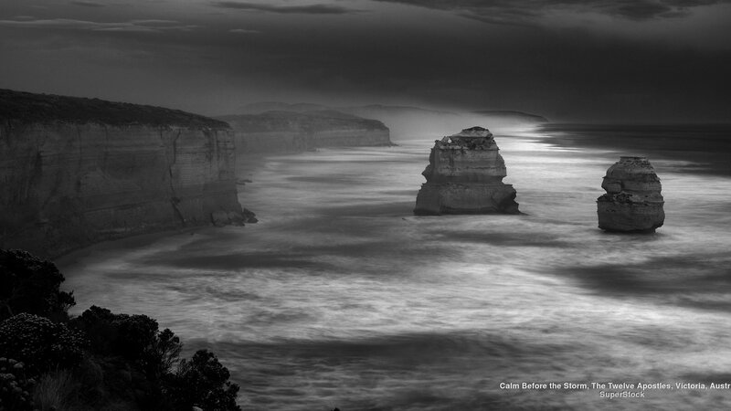 The Twelve Apostles Rock Formations — Black