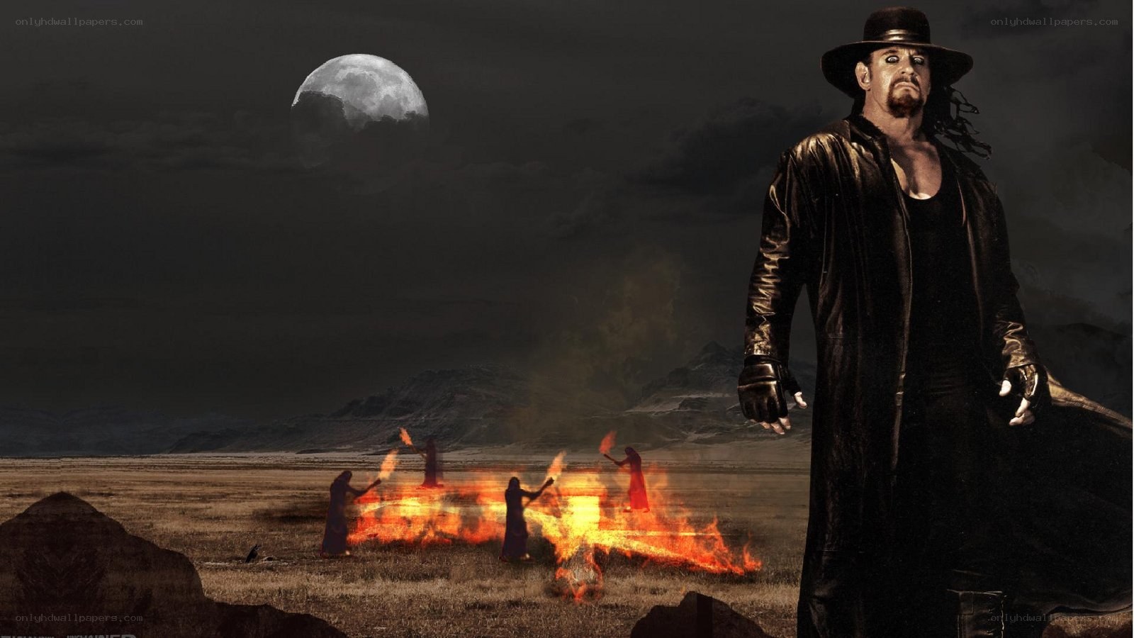 The Undertaker in a dark ritual
