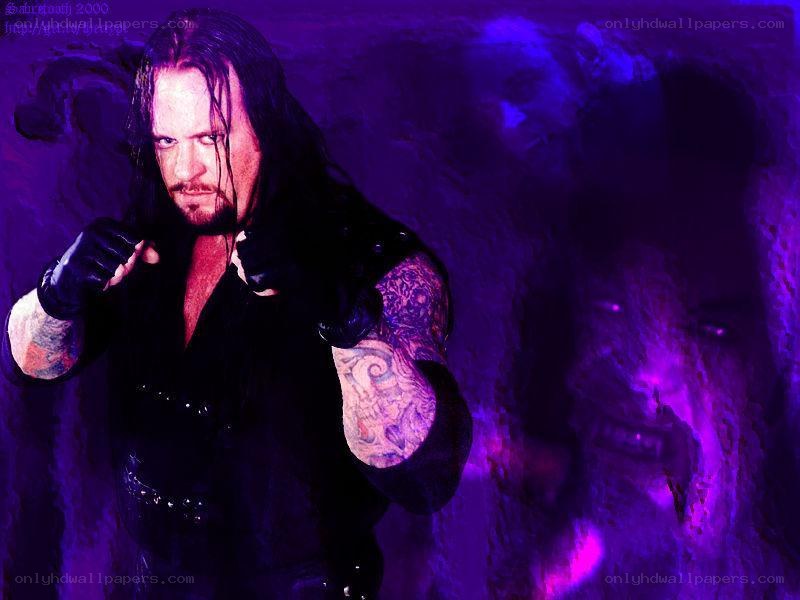 The Undertaker in a dark setting