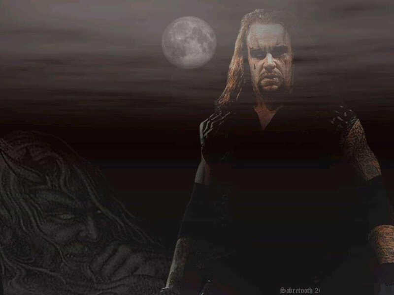 The Undertaker under the moon