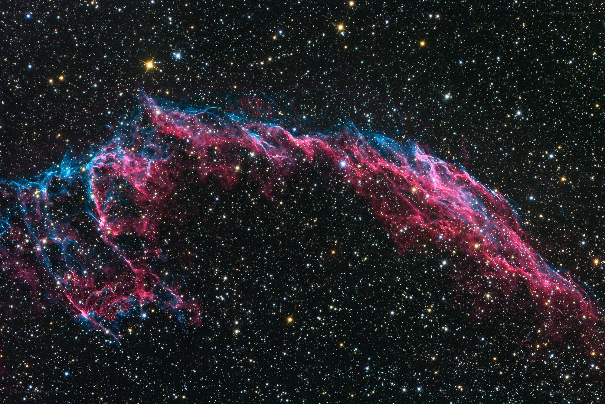 The Veil Nebula in space