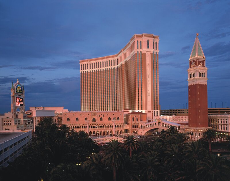 The Venetian Las Vegas at dusk