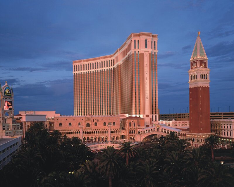 The Venetian Las Vegas at dusk