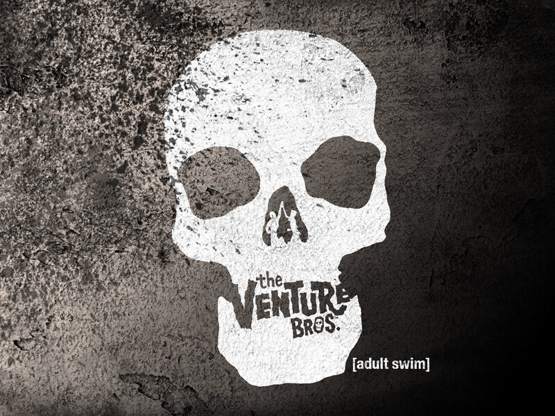 The Venture Bros. logo on concrete