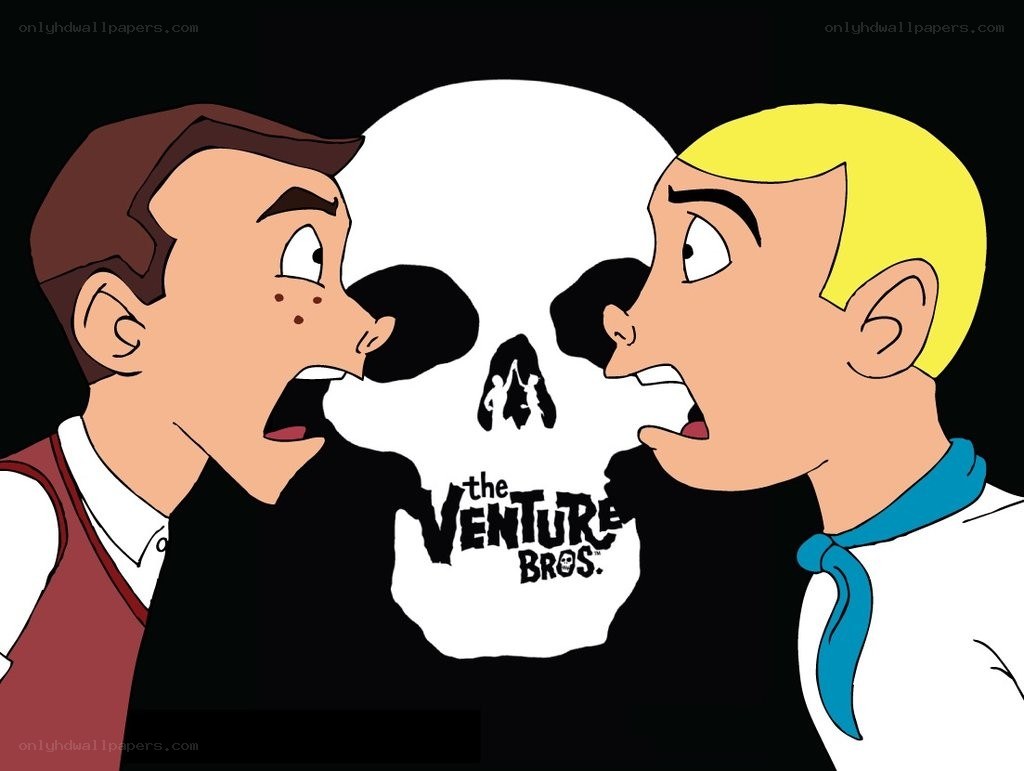 The Venture Bros. logo with characters
