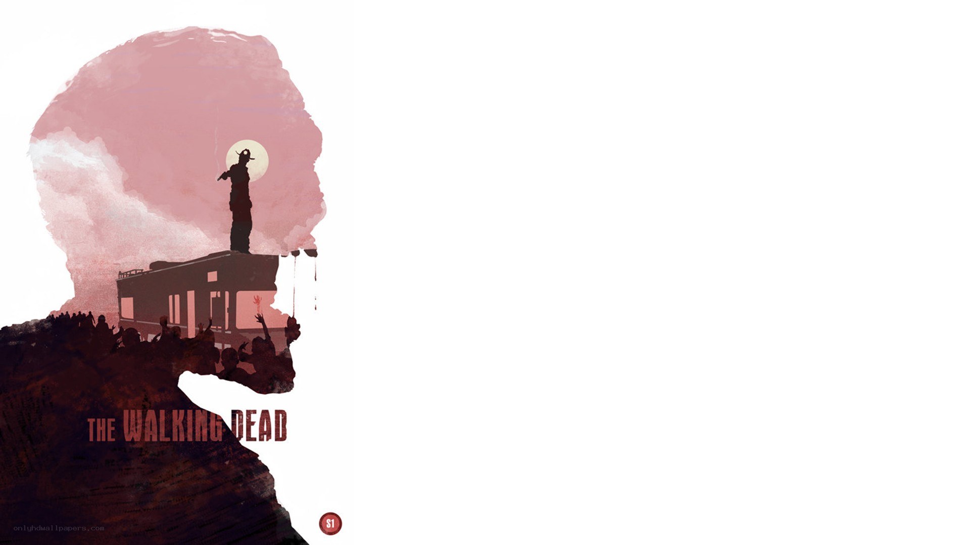 The Walking Dead silhouette art