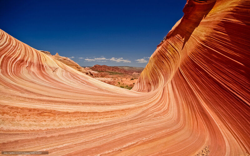 The Wave Rock Formation — Red, Dramatic