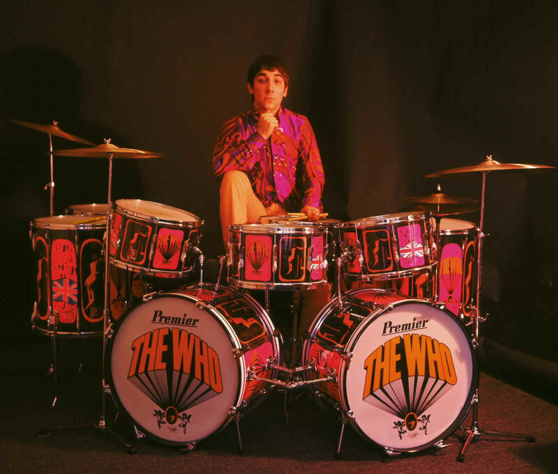 The Who drummer with custom kit