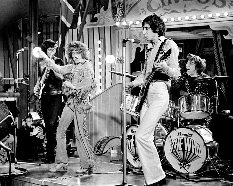 The Who performing live on stage