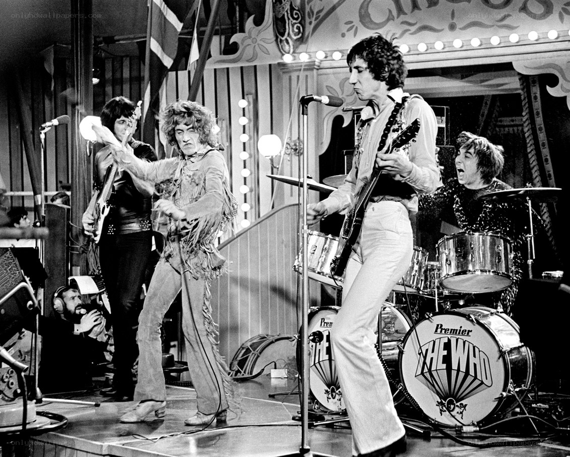 The Who performing live on stage