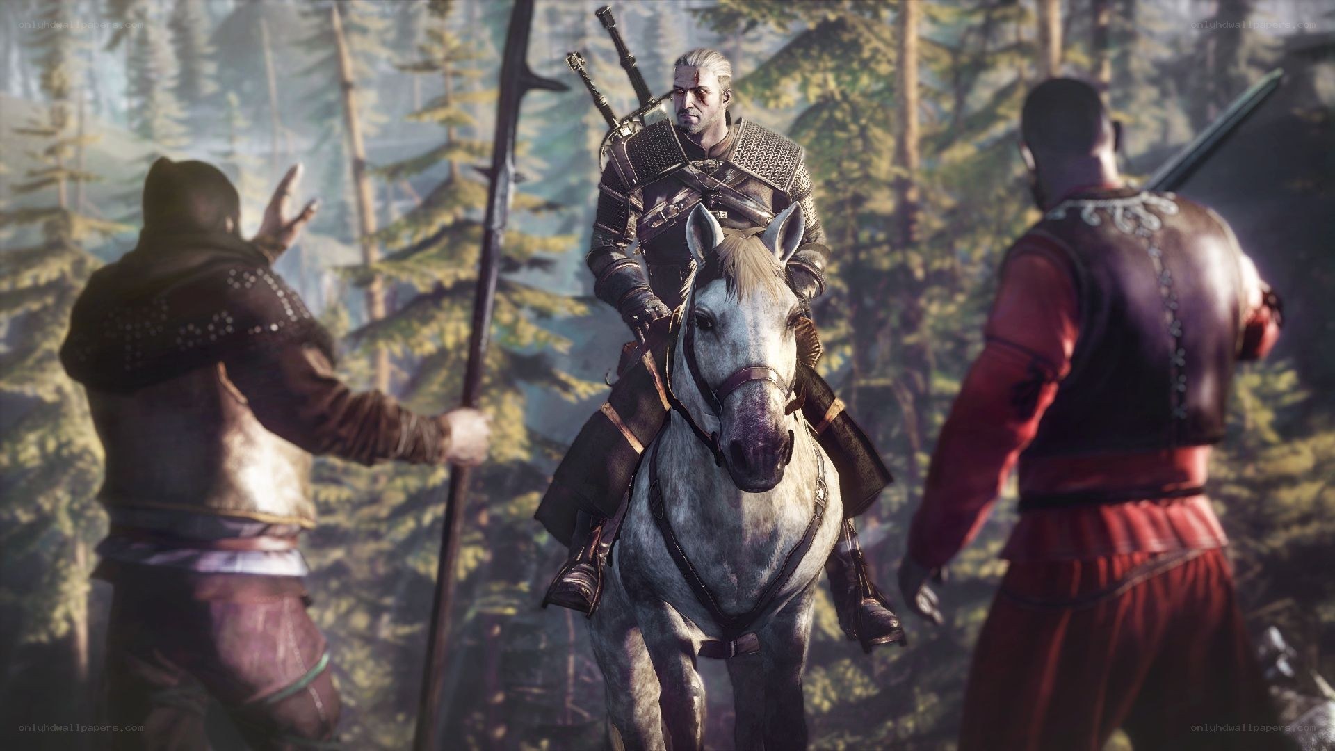 The Witcher 3: Geralt on horseback