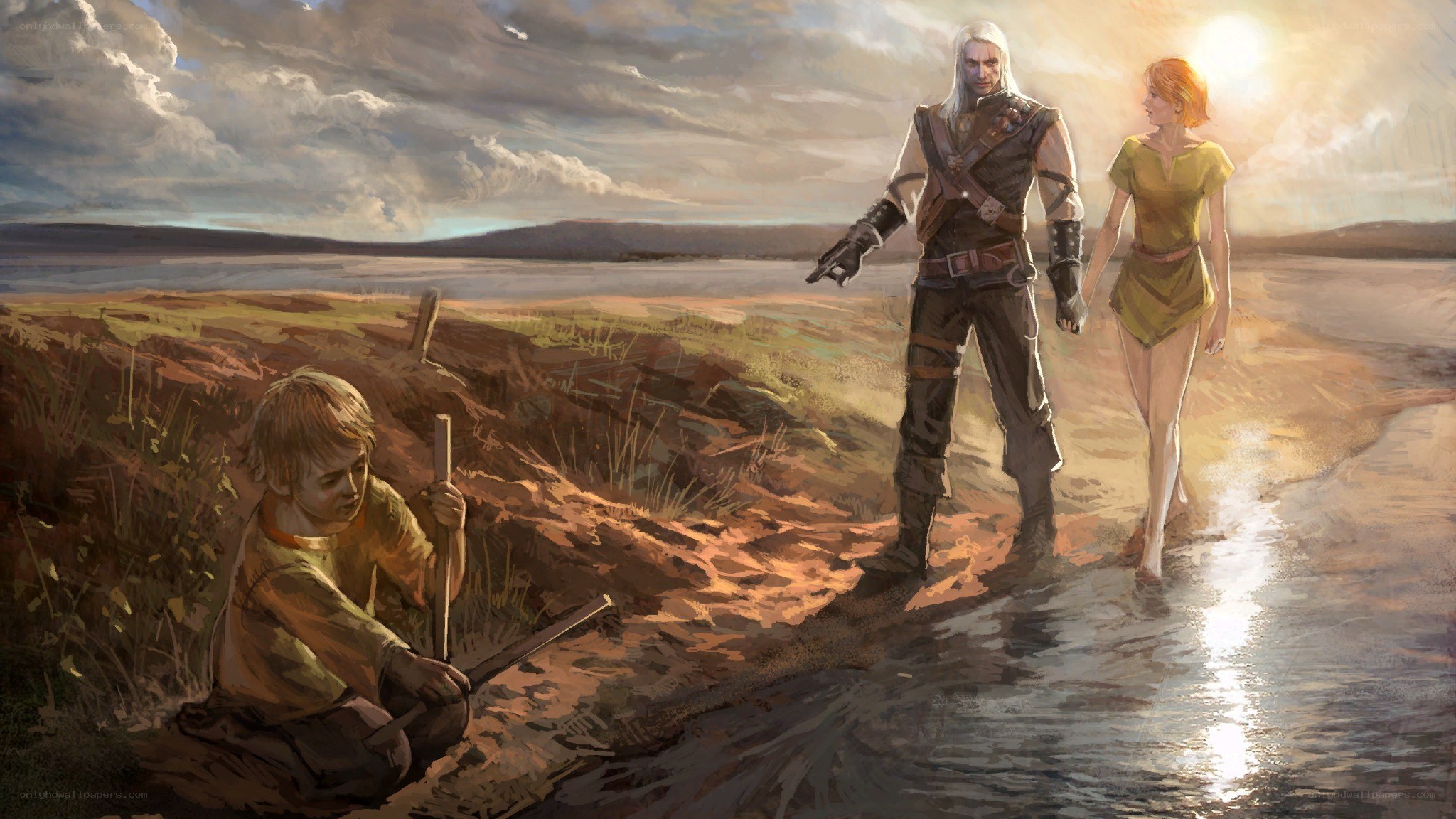 The Witcher and a child