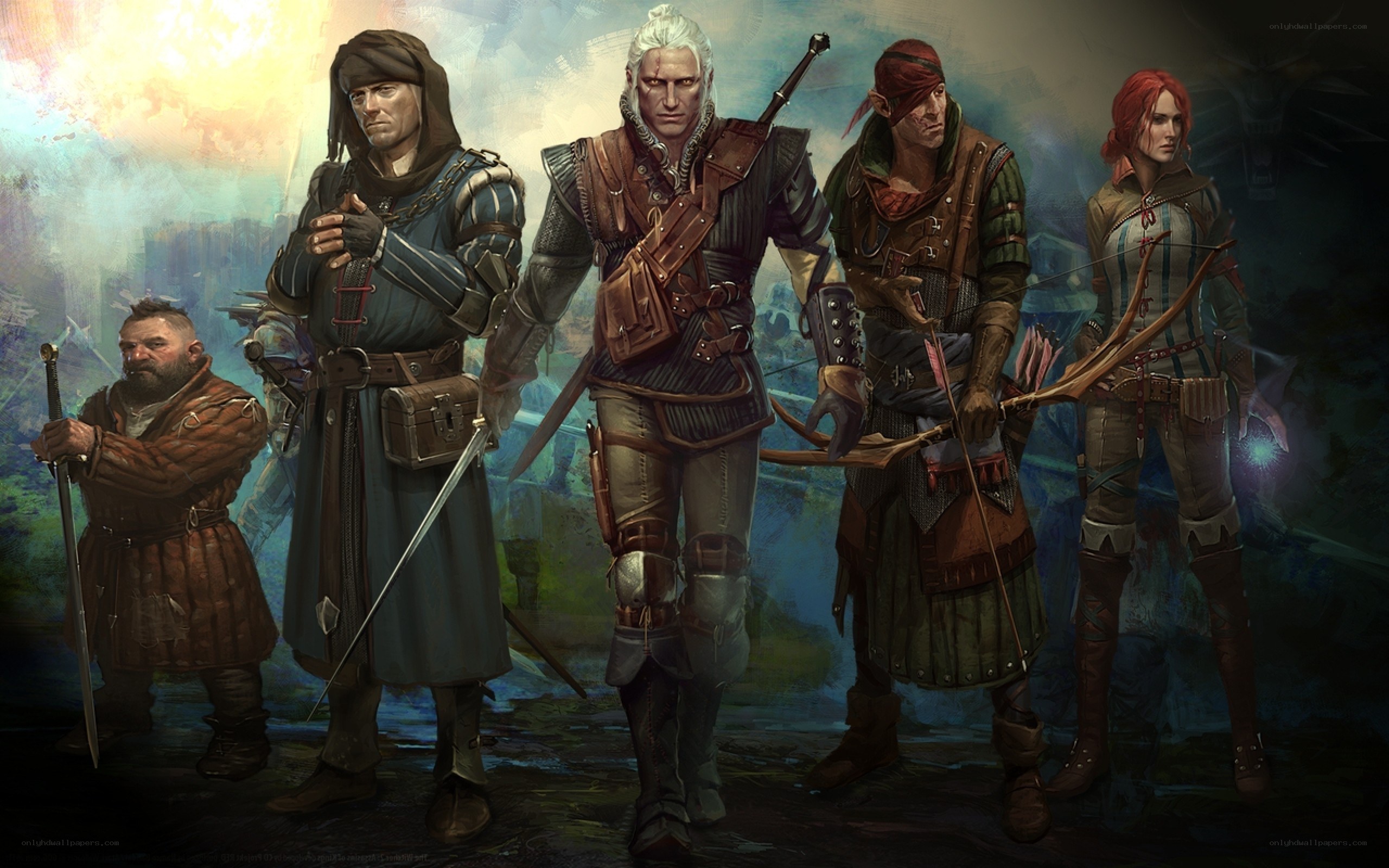 The Witcher and companions
