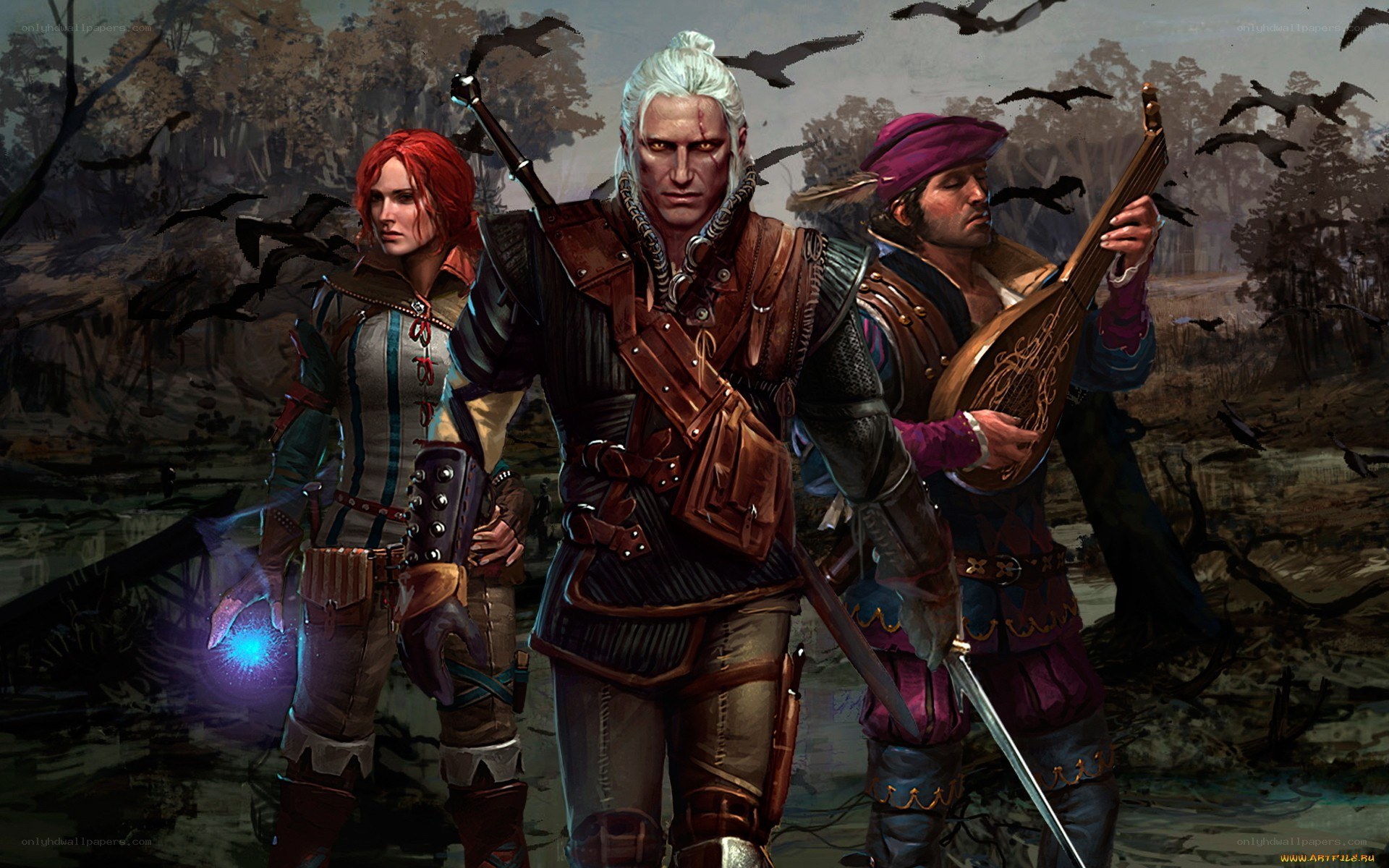 The Witcher and companions