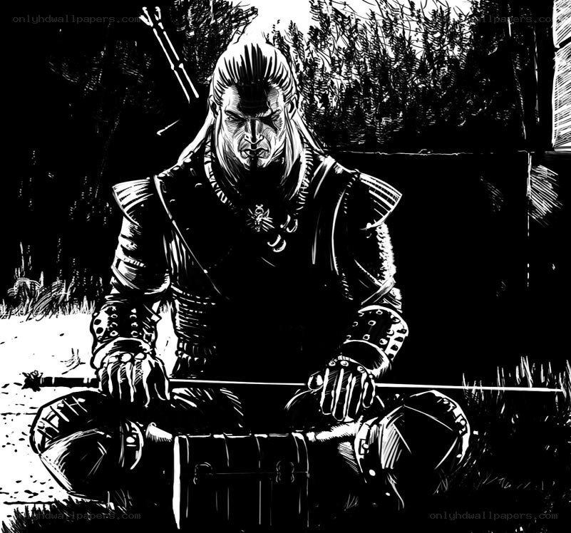 The Witcher in black and white