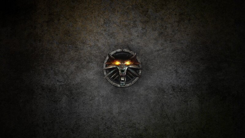 The Witcher logo on a dark background