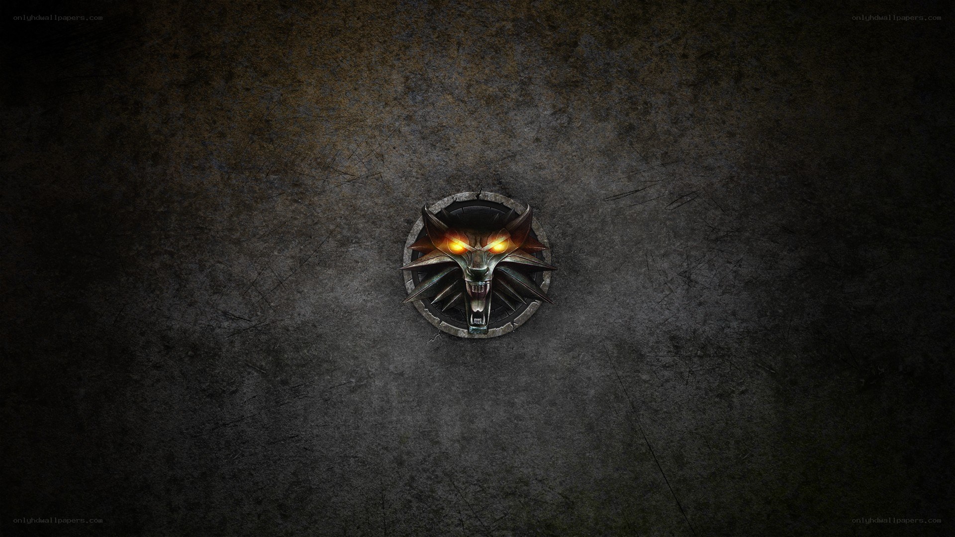 The Witcher logo on a dark background