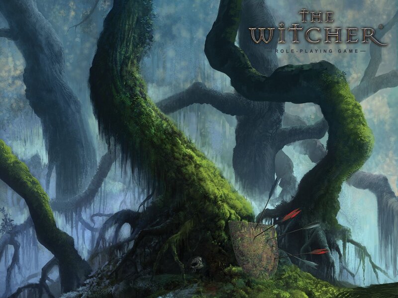 The Witcher RPG forest scene