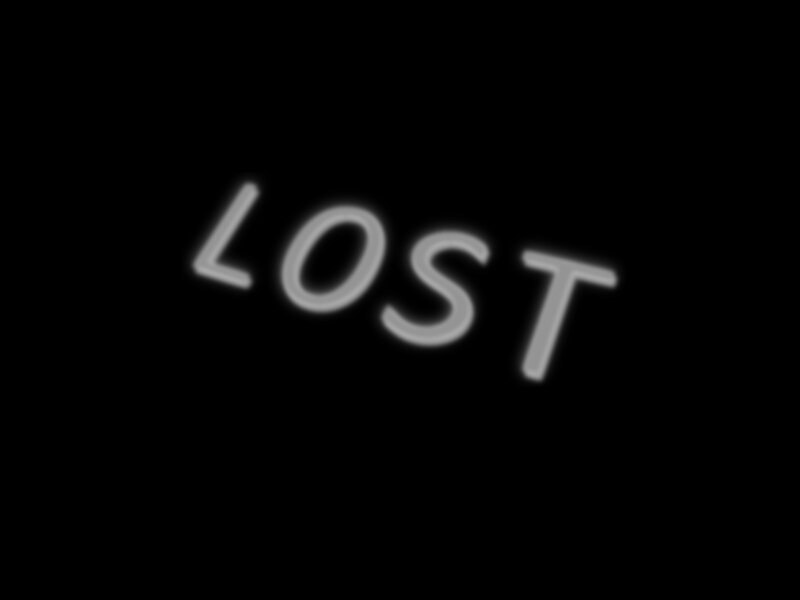 The word LOST in white text