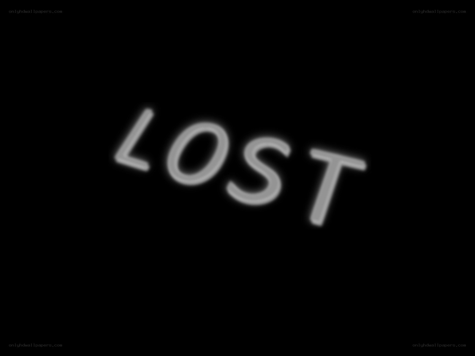 The word LOST in white text