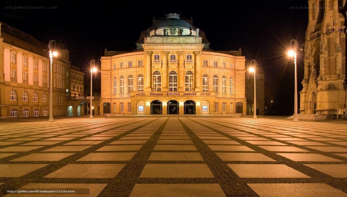 Theater at night in Germany