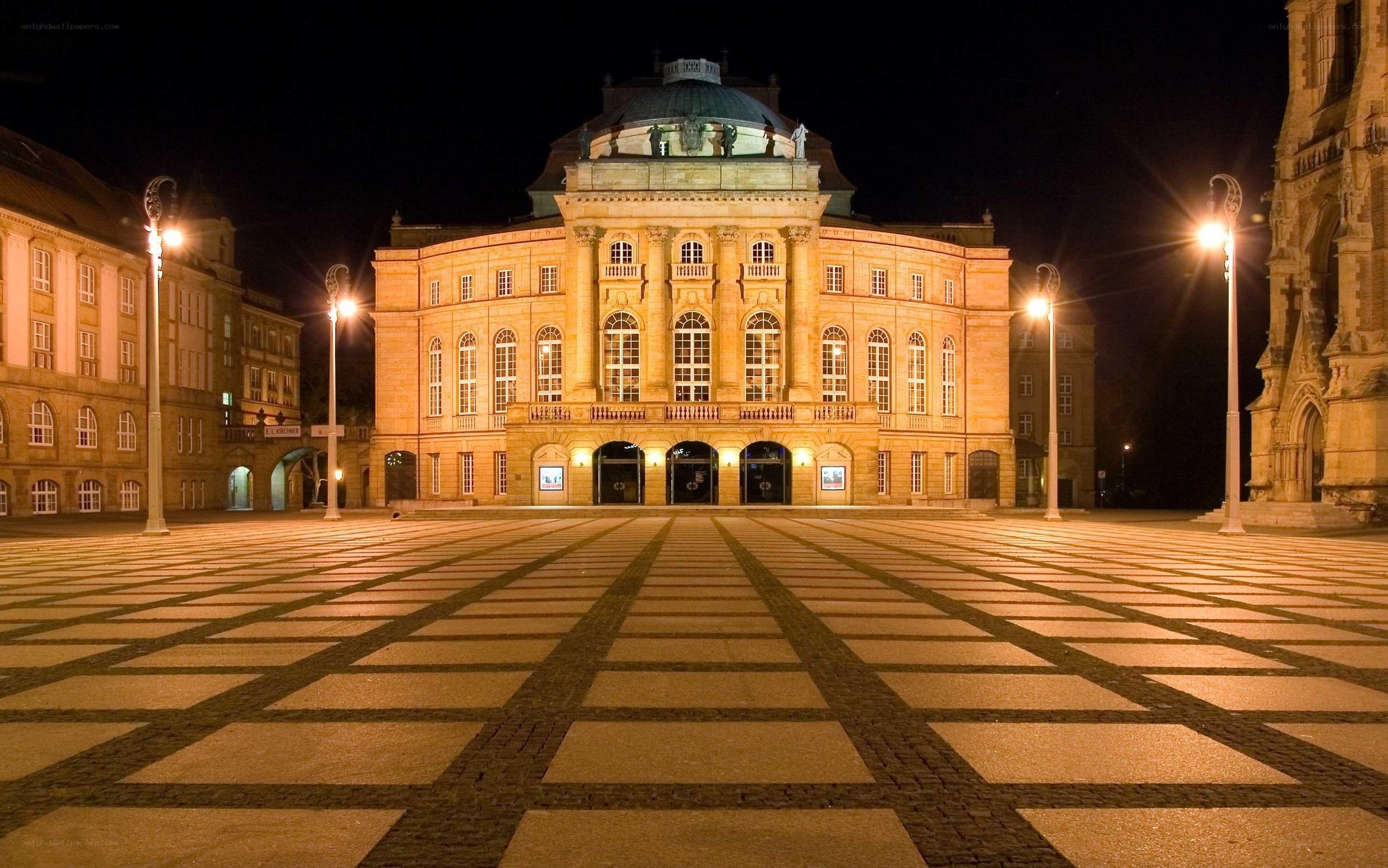 Theater at night in Würzburg