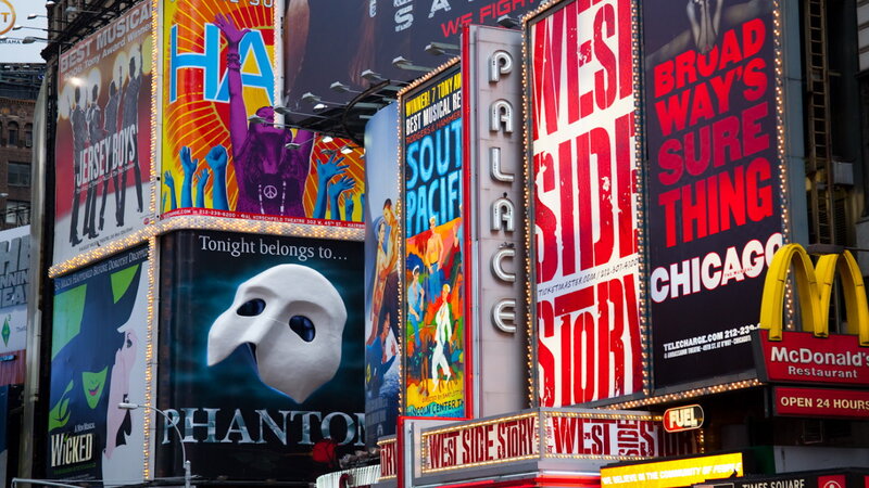 Theater Billboards in Times Square