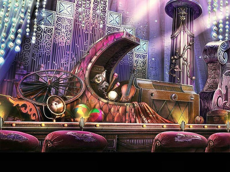 Theater Stage with Musical Instruments