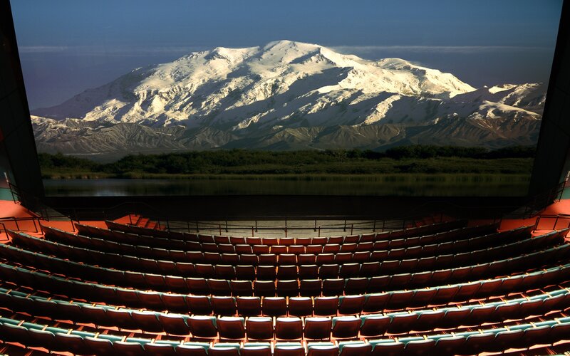 Theater with mountain view