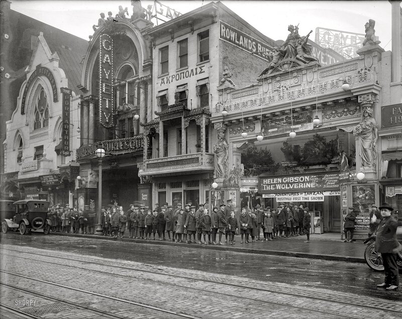 Theatres on a city street