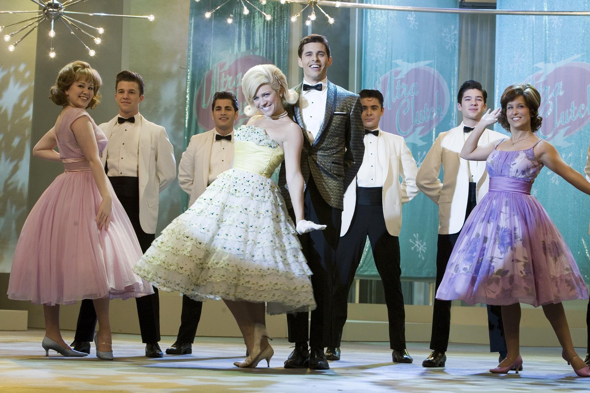 Theatrical cast on stage