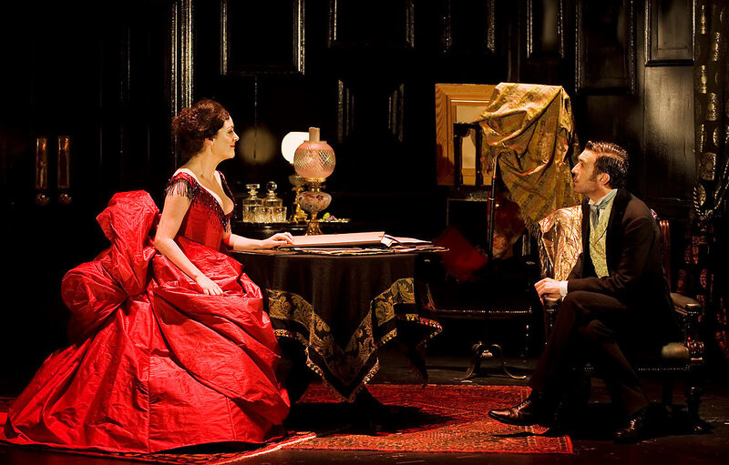 Theatrical scene with couple