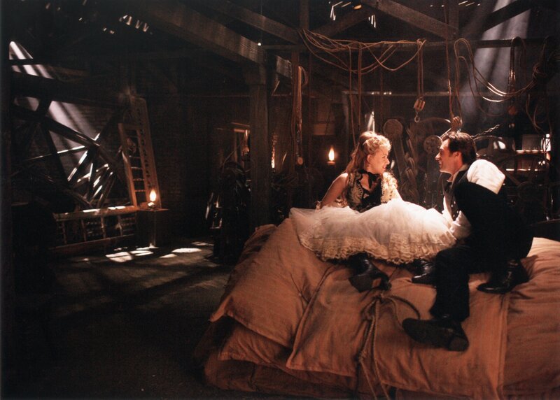 Theatrical scene with couple