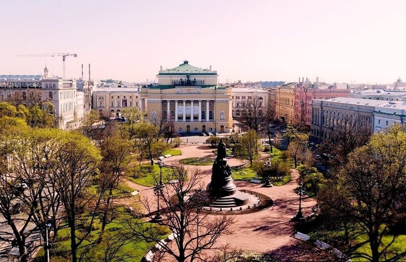 Theatrical square in Saint Petersburg
