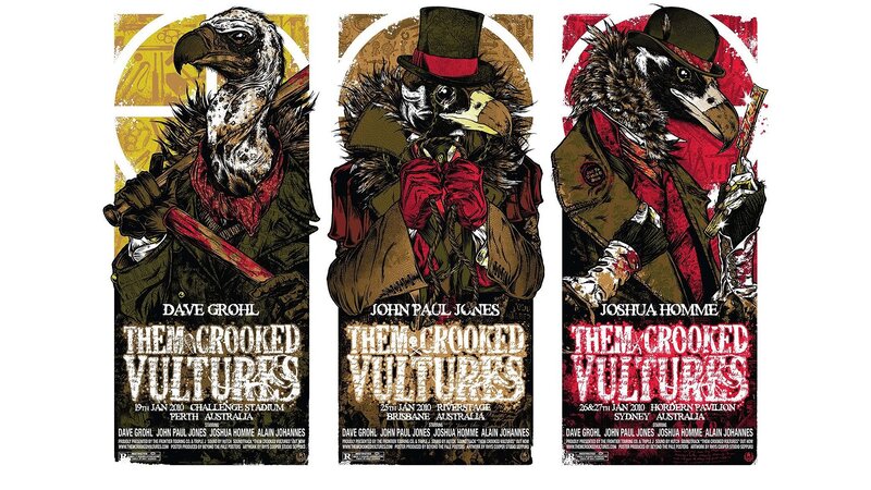 Them Crooked Vultures concert posters